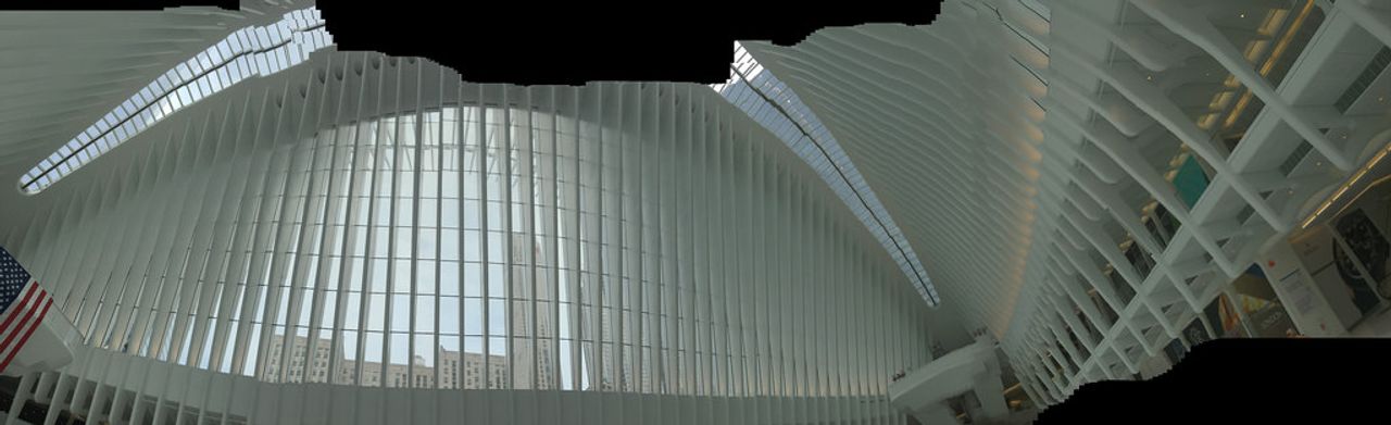 View from inside the Oculus in New York City